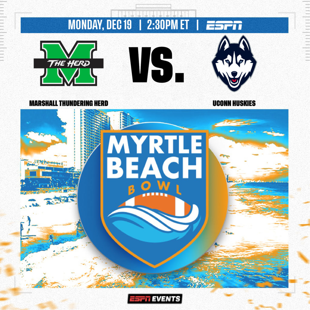 2022 Myrtle Beach Bowl to feature Marshall and UConn Myrtle Beach Bowl